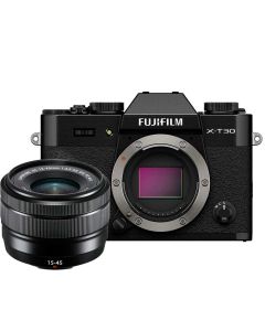 Fujifilm X-T30 III + XC 15-45/3.5-5.6 OIS PZ -systemkamera, svart