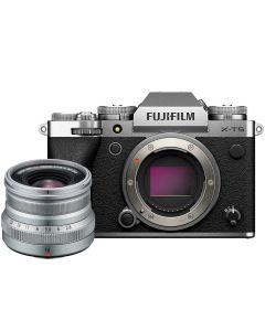 Fujifilm X-T5 + XF 16/2.8 R WR -systemkamera, silver