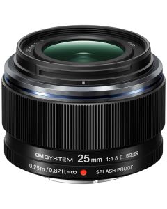 OM SYSTEM M.Zuiko 25/1.8 II -objektiv, svart