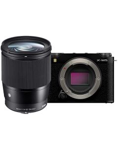 Fujifilm X-M5 + Sigma 16/1.4 C DC DN -systemkamera, svart