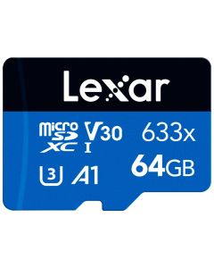 Lexar microSDXC 633x U3 V10 64GB 95MB/s -minneskort