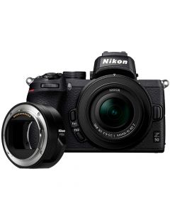 Nikon Z 50 + Z DX 16-50/3.5-6.3 VR + FTZ II Adapter