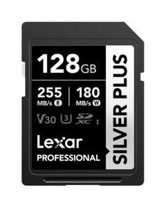 Lexar Professional Silver Plus SDXC 128GB 255MB/s -minneskort