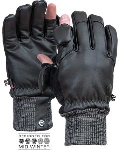 Vallerret Hatchet Leather Photography Glove XXL -fotohandskar, svart