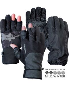 Vallerret Milford Fleece Glove XL -fotohandskar, svart