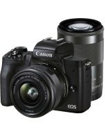 Canon EOS M50 Mark II + 15-45mm IS STM + 55-200mm IS STM, svart