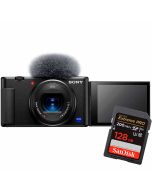 Sony ZV-1 vloggkamera + SanDisk SDXC Extreme Pro V30 128GB 200MB/s
