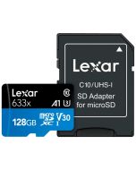 Lexar microSDXC 633x U3 V10 128GB 100MB/s -minneskort