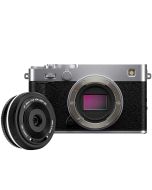 Fujifilm X-E5 + Viltrox AF 28/4.5 -systemkamera, silver