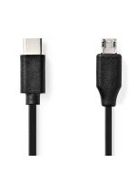 Nedis USB-C (male) - Micro USB (male) Kabel, 1m