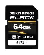 Delkin SD BLACK Rugged UHS-II (V90) R300/W250 64GB Minneskort