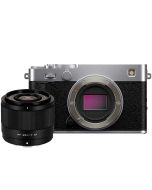 Fujifilm X-E5 + Viltrox AF 25/1.7 -systemkamera, silver