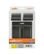 Jupio Value Pack V2: 2x EN-EL15C 2100mAh + USB Dual Charger Batteri/laddare set