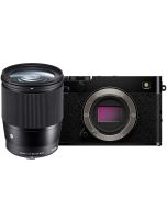 Fujifilm X-E5 + Sigma 16/1.4 C DC DN -systemkamera, svart