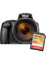 Nikon Coolpix P1000, svart + SanDisk Extreme SDXC V30 64GB 170MB/s