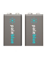 Pale Blue 9V Rechargeable USB Smart Batteries, 2 st