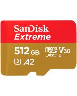 SanDisk Extreme microSDXC V30 A2 512GB 160MB/s + SD-adapter