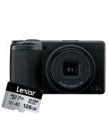 Ricoh GR IV Monochrome -kompaktkamera + Lexar microSDXC 128GB