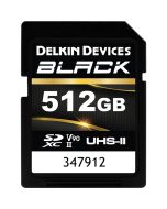 Delkin SD BLACK Rugged UHS-II (V90) R300/W250 512GB Minneskort