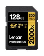 Lexar SDXC Pro 2000x U3 V90 UHS-II 128GB 300MB/s -minneskort