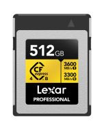 Lexar CFexpress 4.0 Type B Professional Gold 512GB 3600MB/s -minneskort