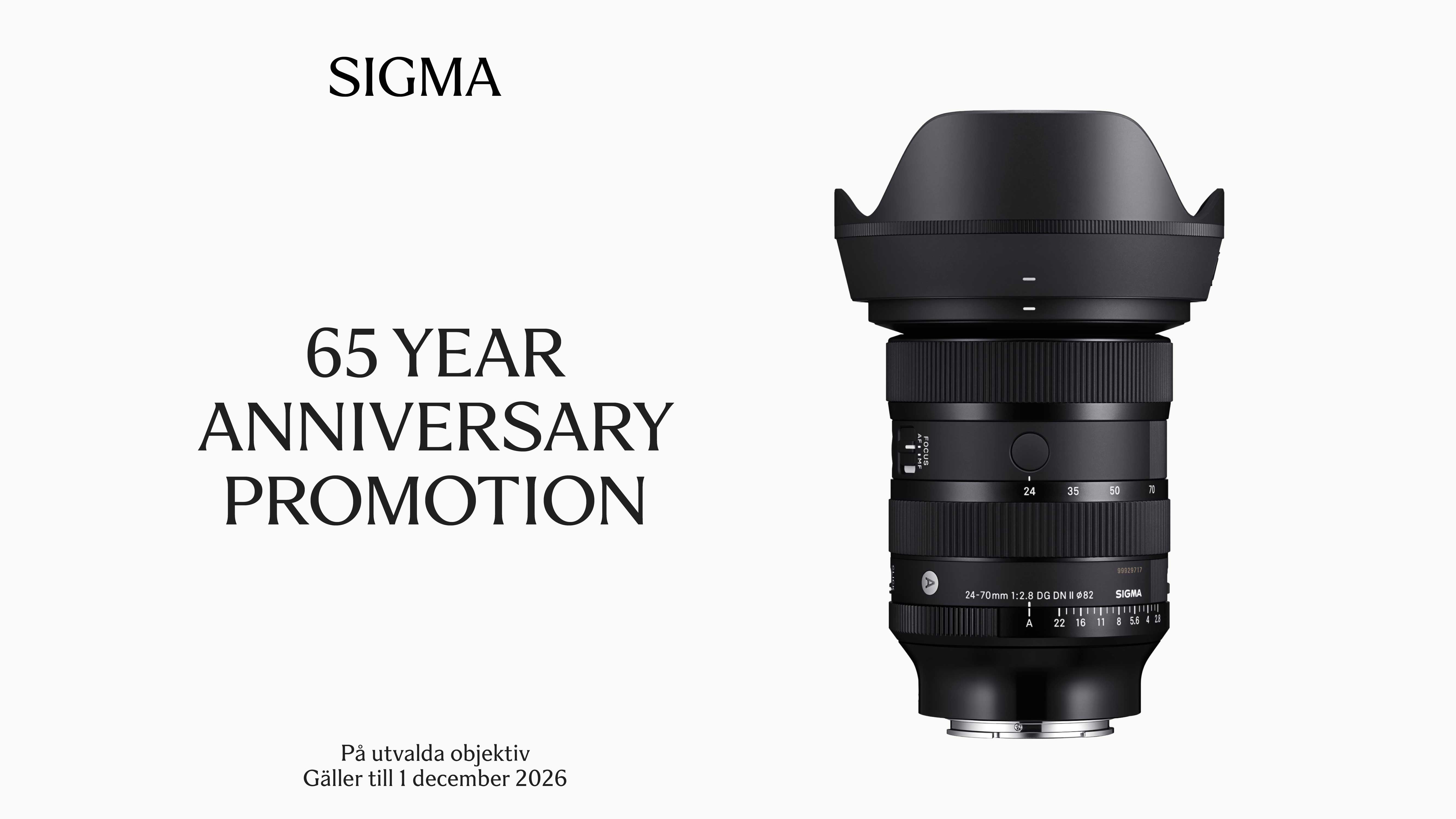 Sigma 65-Year Anniversary -kampanj